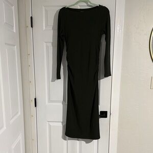 Elegant Green Long Sleeve Dress